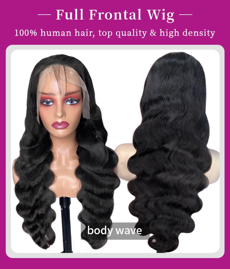 Lady Jane Luxury Body Wave – Full Frontal Human Hair Wig Transparent Lace